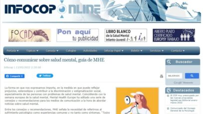 Cómo comunicar sobre salud mental, guía de MHE