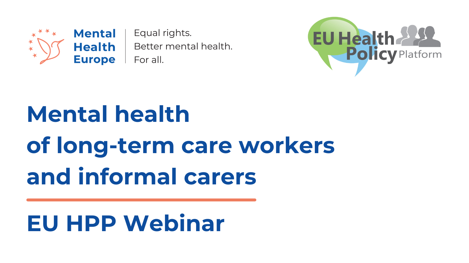 EUHPP Webinar – Mental health of long-term care workers and informal carers